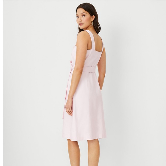 Ann Taylor Button Linen Blend Sheath Dress - Picture 2 of 4